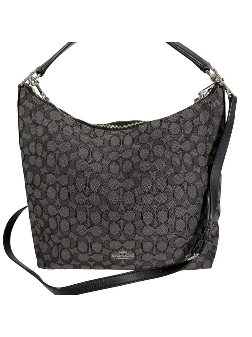 Coach Celeste Signature Jacquard Convertible Hobo Bag F58327 + Strap -No Tag EUC